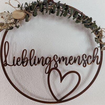 Schild Lieblingsmensch - Edelrost