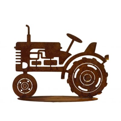 Traktor auf Platte