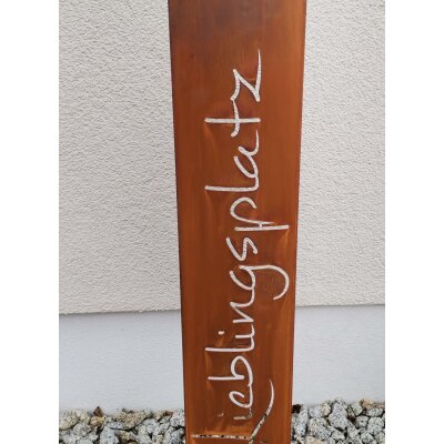 Standtafel "Lieblingsplatz" - Edelrost Gr. 1: 71 cm