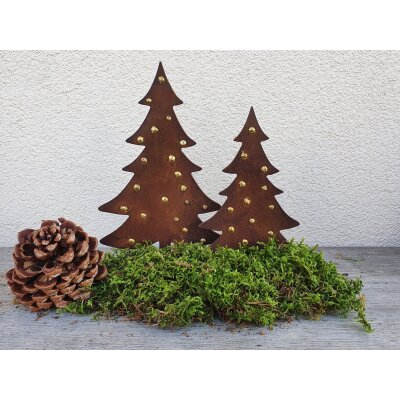 Tannenbaum mit Goldpunkten - Edelrost