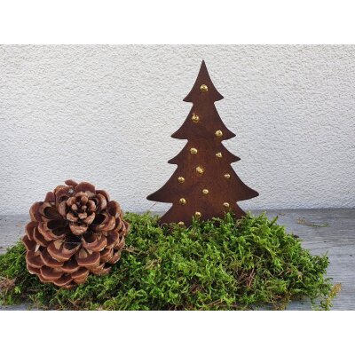 Tannenbaum mit Goldpunkten - Edelrost