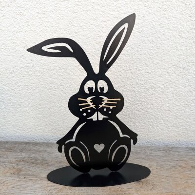 Osterhase Schnurri in schwarz