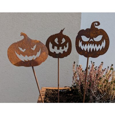 Topfstecker Halloween Kürbis - 3er Set